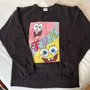 Black SpongeBob FUN Sweatshirt